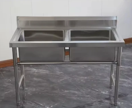 kitchen Outdoor Laundry Basin Restaurant Drainboard Single Sinks Stainless Steel Hand Wash Kitchen Sink supplier