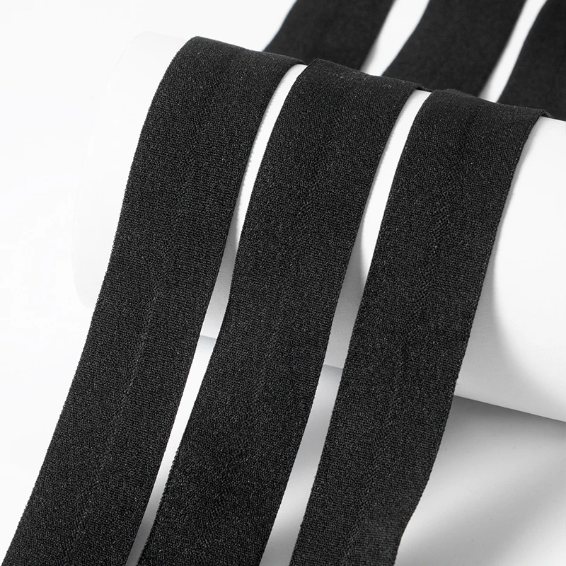 Custom Printed Nylon Spandex Stretch Neck Tape for Garments 20mm Width Elastic Waistband Thick Home Textile Packed in Rolls