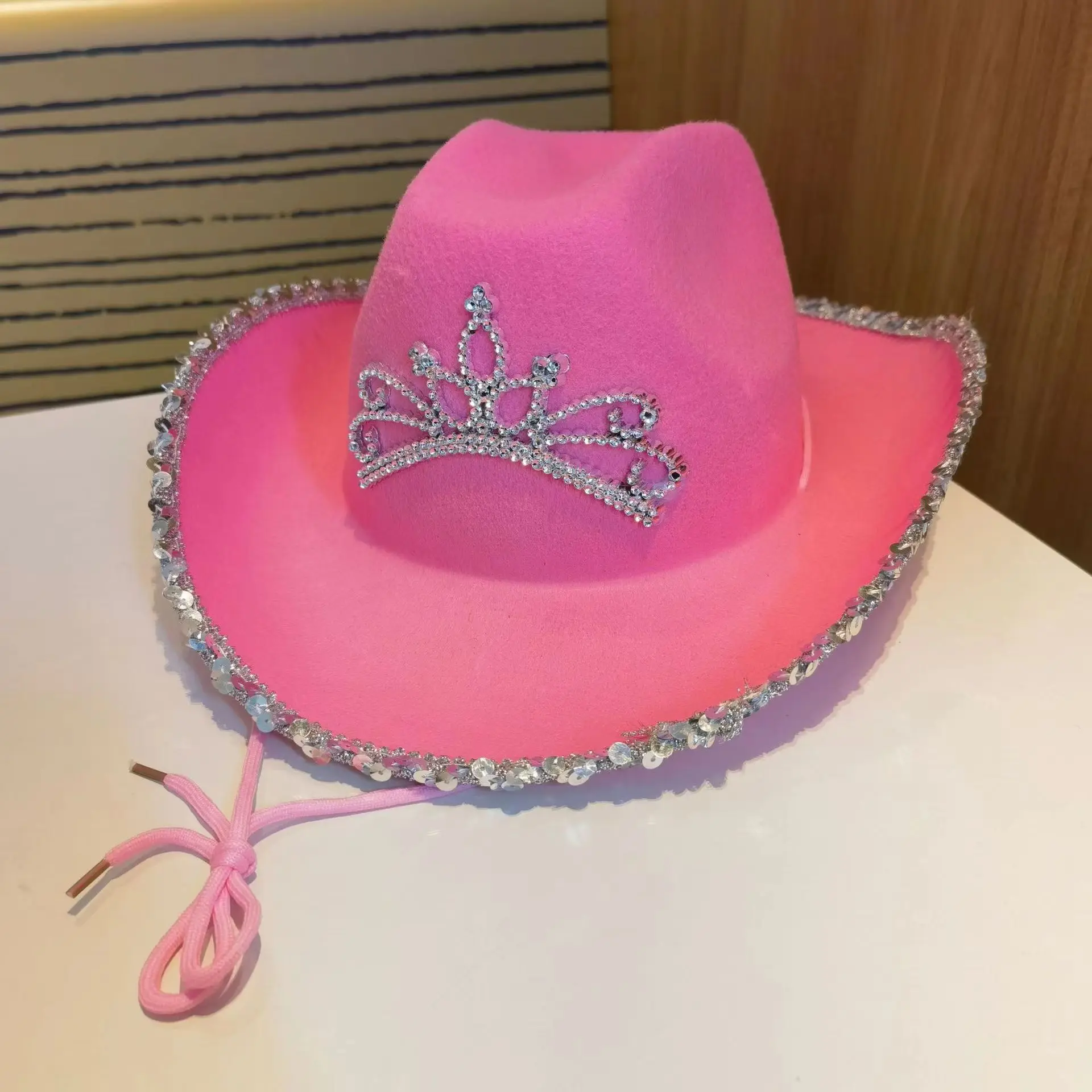 Tiara Pink Cowgirl Hat Walmart Wholesale America Funny Party - Main Image