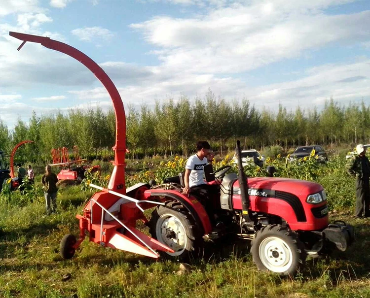 Tractor Mounted PTO Driven Green Fodder Single Row Corn Silage Cutter Harvester Silage Machine Maize Napier Grass Harvester