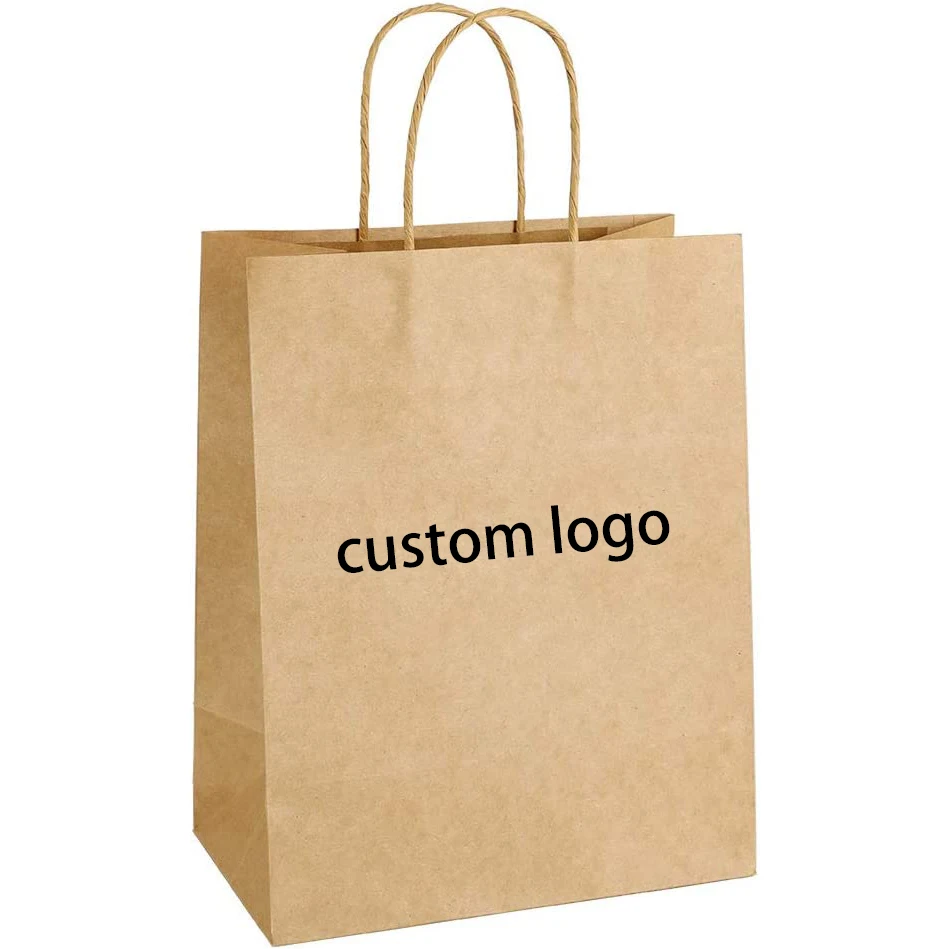 Promotional Paper Bags with your own logo reusable kraft paper bag sacs en papier sacola personalizada de papel