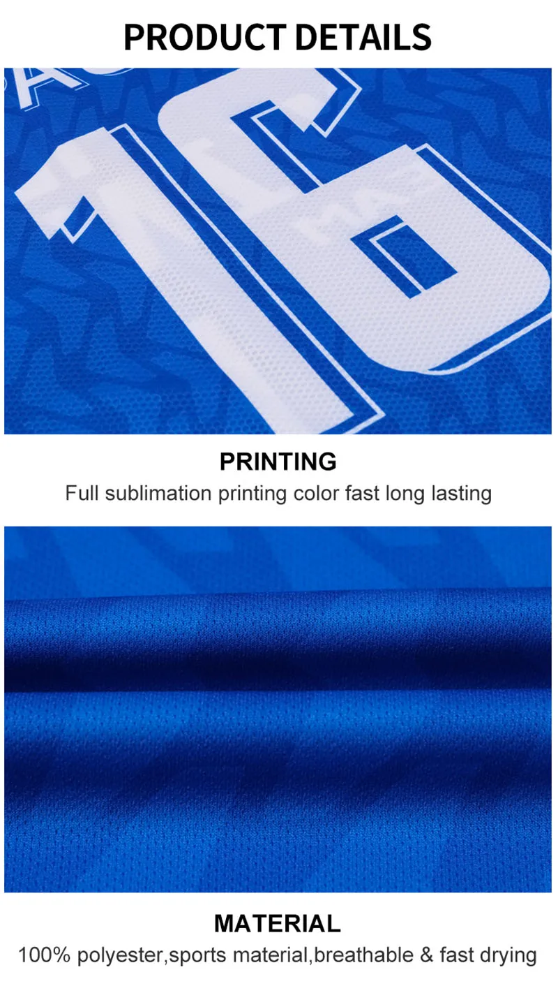 Custom Slim Fit Quick Drying Polyester Retro Soccer Wear Jersey
