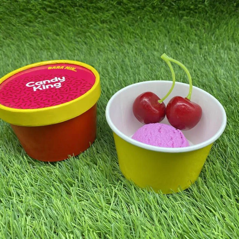 4oz Disposable Paper Ice Cream Cups With Pet Lid Buy Paper Ice Cream