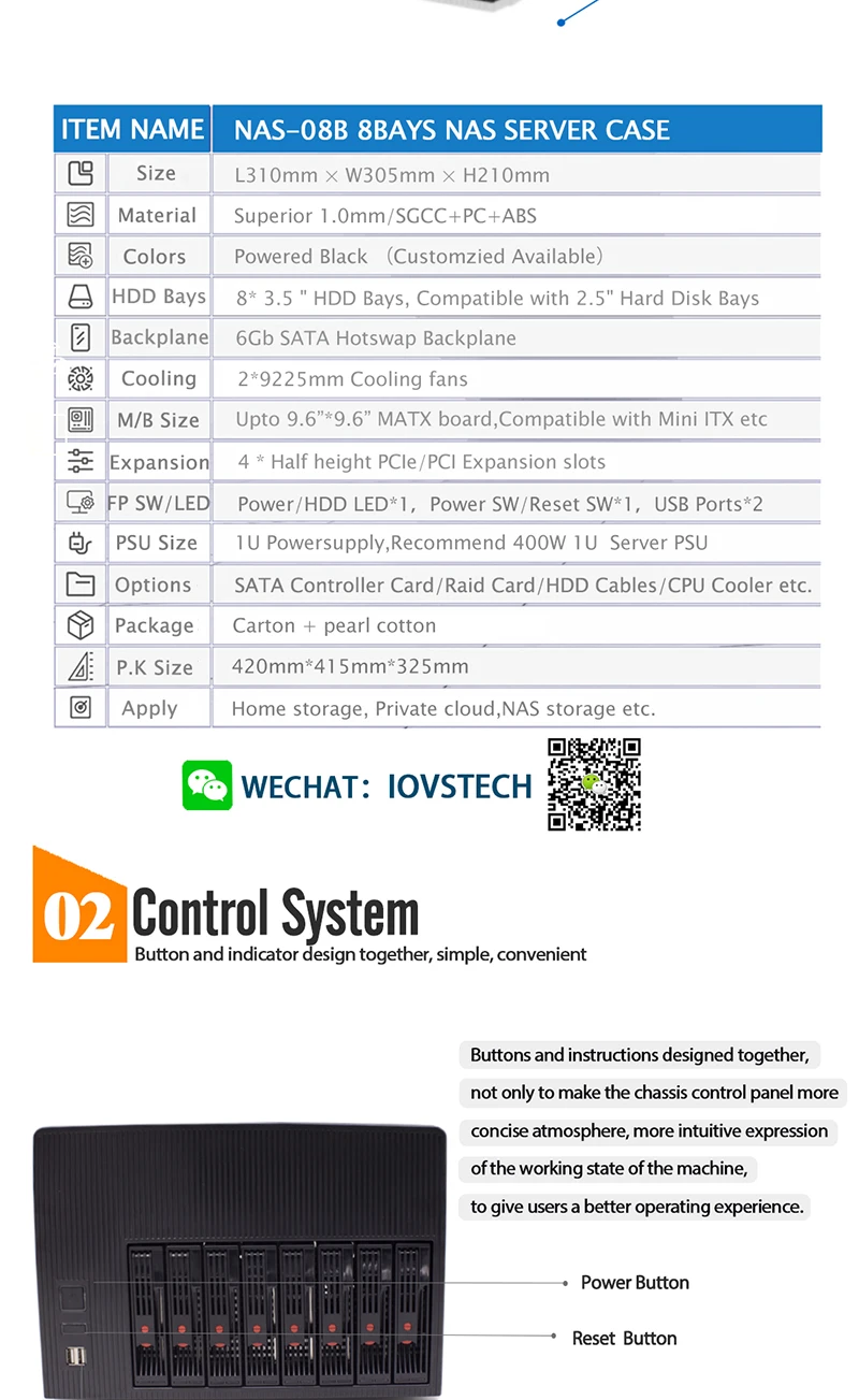 New Hdd Hot Swap Nas Ipfs Server Chassis Max Support M Atx And Below Motherboard