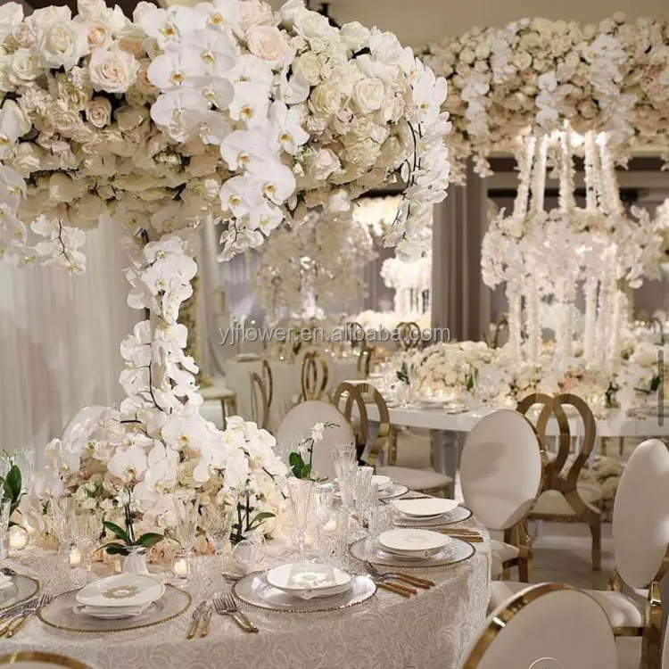 Yj Artificial Flower Wedding Centerpieces Table Double Deck Flower