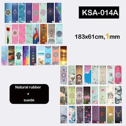 183X61 см 1 мм экологичный 100% натуральный Коврик для йоги дорожный резиновый Сверхтонкий Коврик для йоги складной с сумкой для переноски