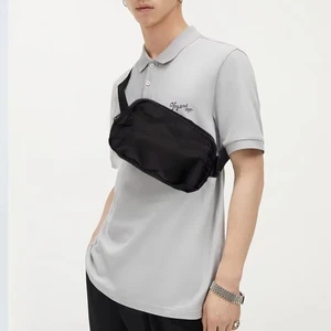 Custom Logo Waist Pack Designer Outdoor Waterproof Black Fanny Pack Bum Belt Sports Waist Bag for Men