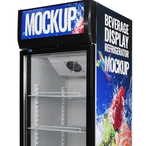 288L Capacity Single Door Beverage Cooler and Storage Low Noise Compressor showcase