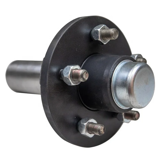 3.5 K Utility Trailer Half Axle with Round Tube Idler Hub Assembly & Accessory Parts