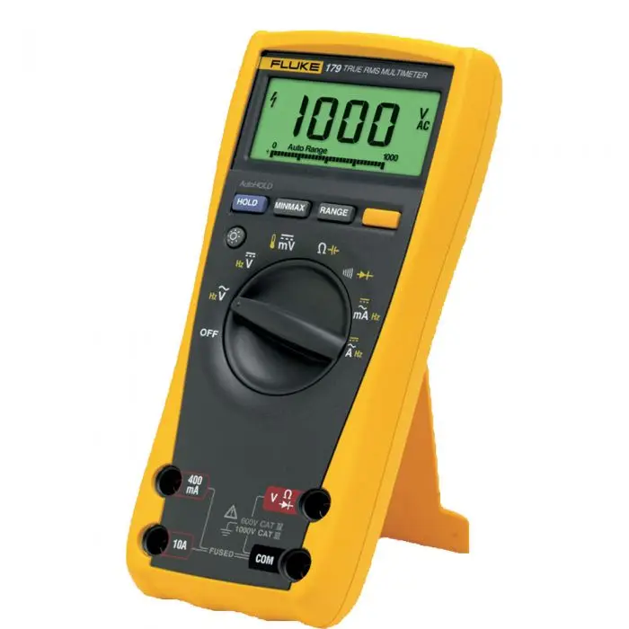 Manual and Automatic Ranging Ergonomic case with Integrated Protective Holster Series Digital Multimeters Fluke 179