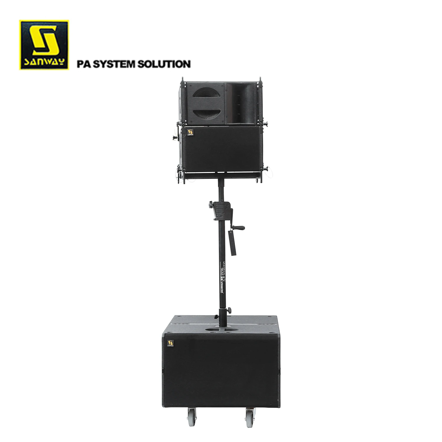 VR10 & S30 10" Tops and Dual 15" Sub Potable Active Line Array Column Speaker System for Wedding