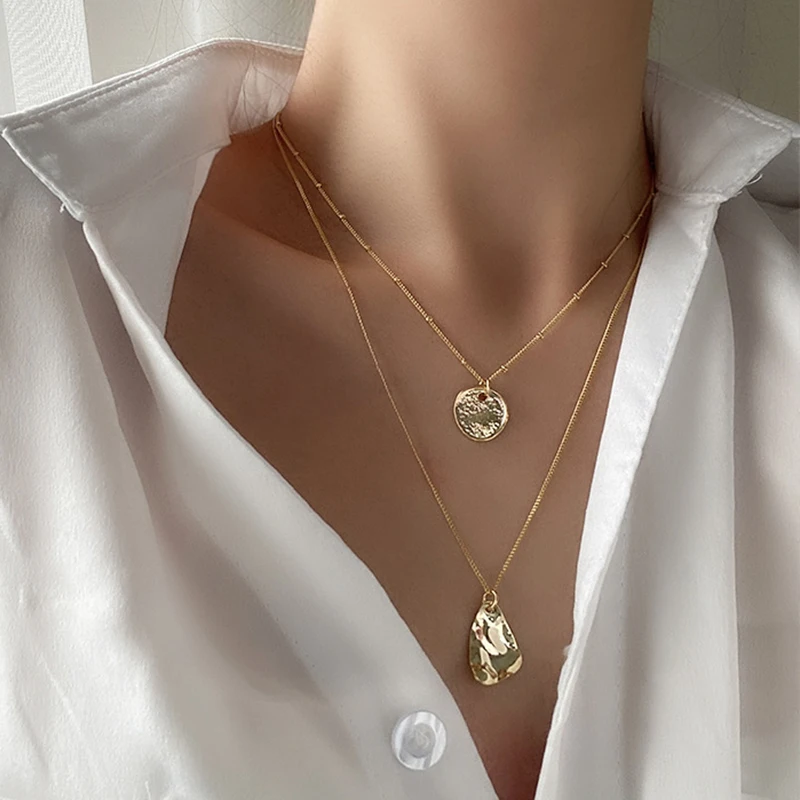 3pcs/set Multi Layer Hammered Gold 