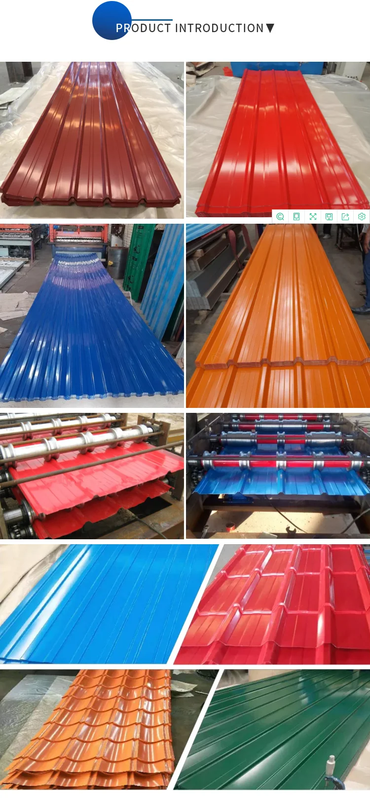 High Quality Prepainted Roofing Sheet Color Coated Iron Roofing Sheet PPGI PPGL Steel Sheet manufacture