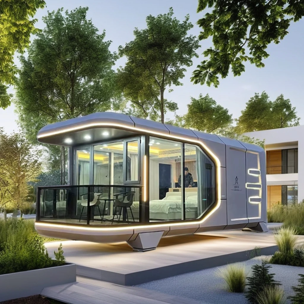 Luxury 40ft Prefabricated Container House Space Capsule Design with ...