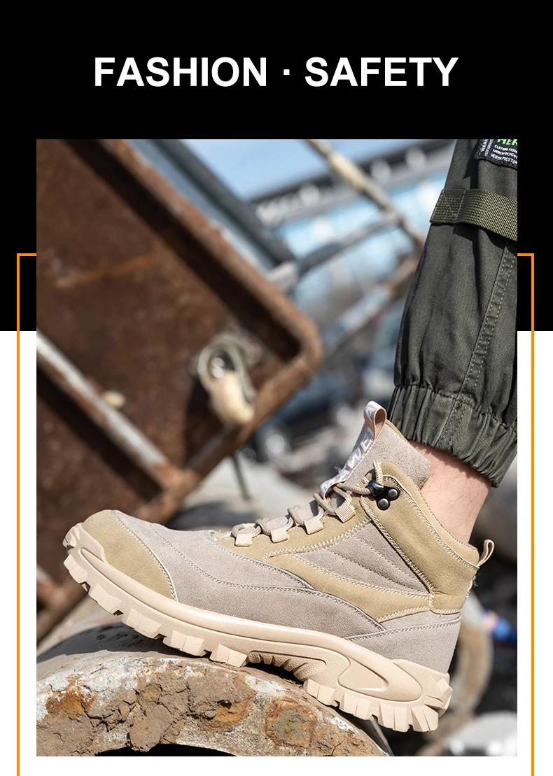 Customized Logo Oem Steel Toe Shoes Construction Work Boots Safety