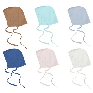 China Manufacturing Cheap Cute Ear Protection Child Cap Solid Color 100%Cotton Kids Simple Knitted Hat
