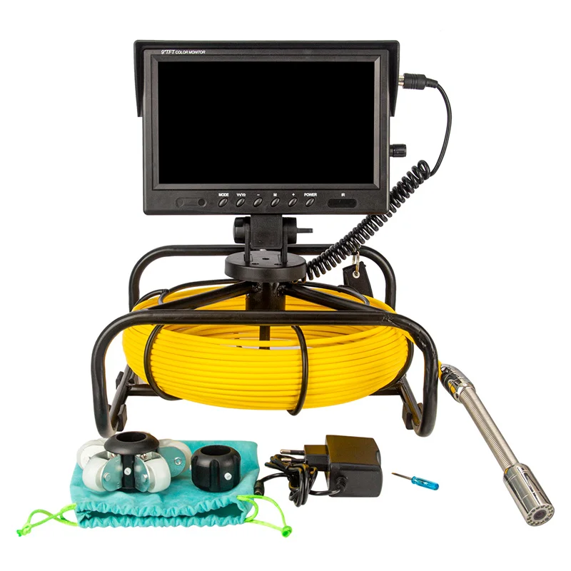Sewer camera inspections 23MM 9inch HD1080p Color Monitor Pipeline Endoscope 16GB Video Recording Drain Pipe Inspection Camera for Sale details