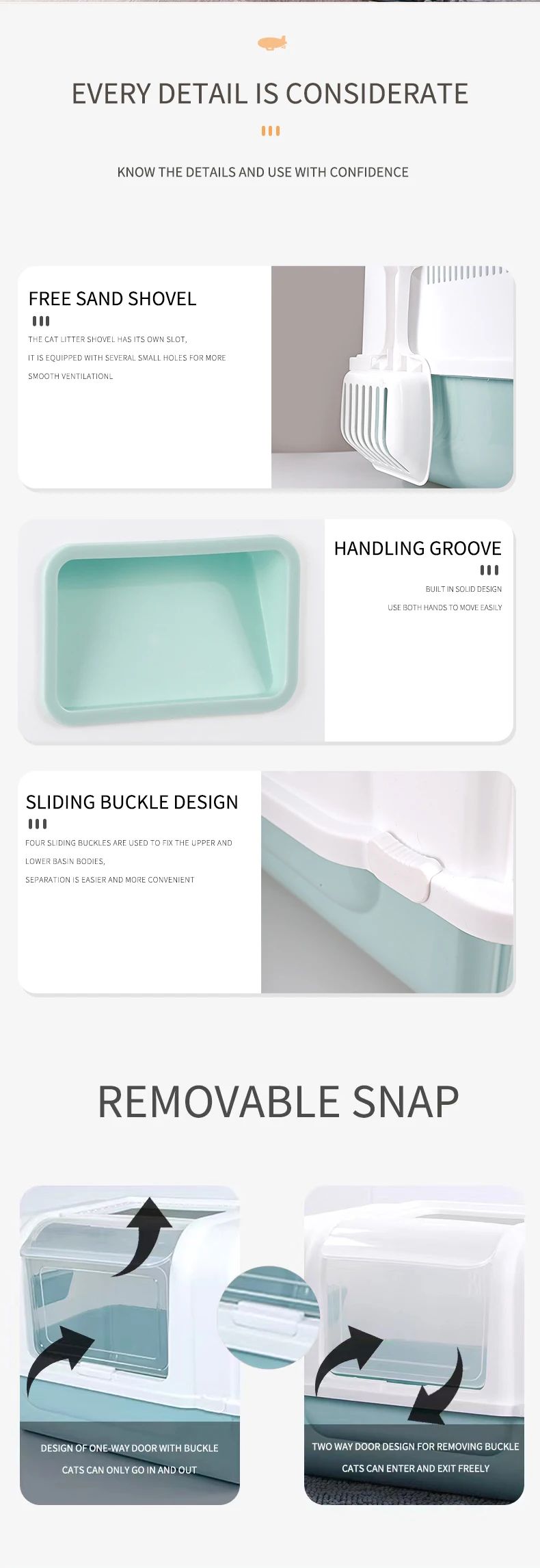 Wholesale Pet Cleaning Automatic Robot Cat Toilet Products Pp Large