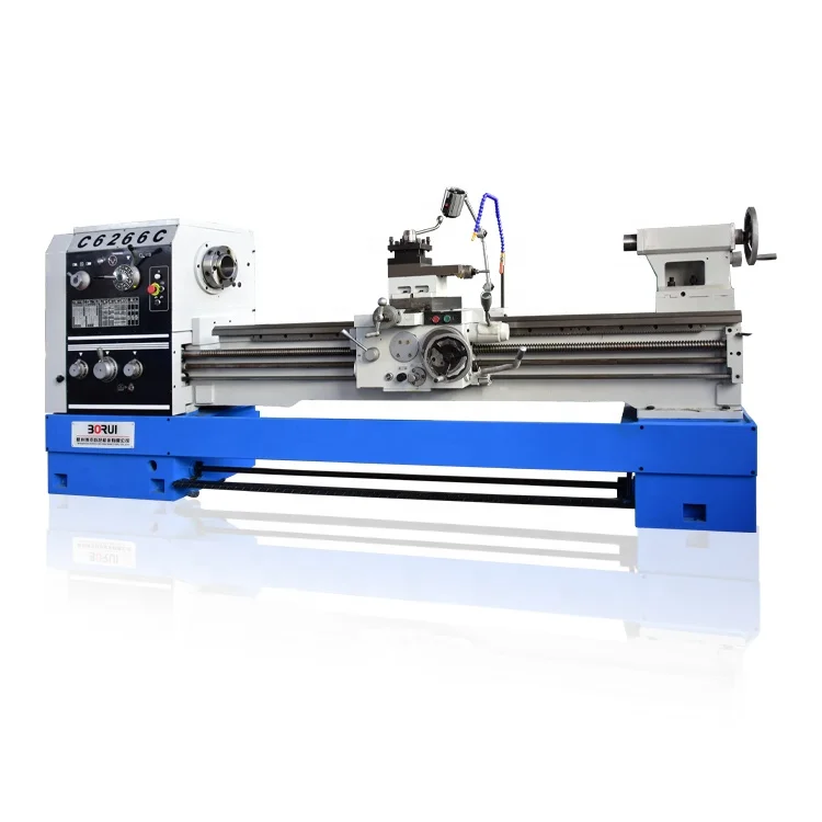 Cs6266 Manual Lathe Machine Conventional Parallel Turning Lathe Machine Universal Horizontal With Bed Width 390 Mm