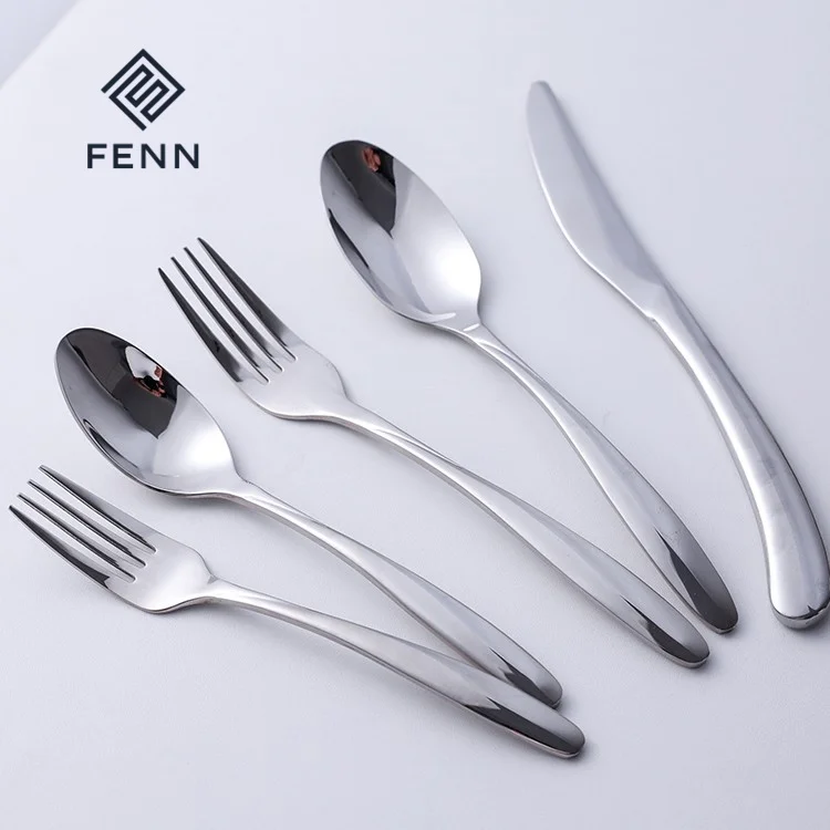 FENN Restaurant Hotel Catering Used Steak Pasta Cutlery Set Stainless Steel Spoon And Fork Knife Dinner Flatware Set