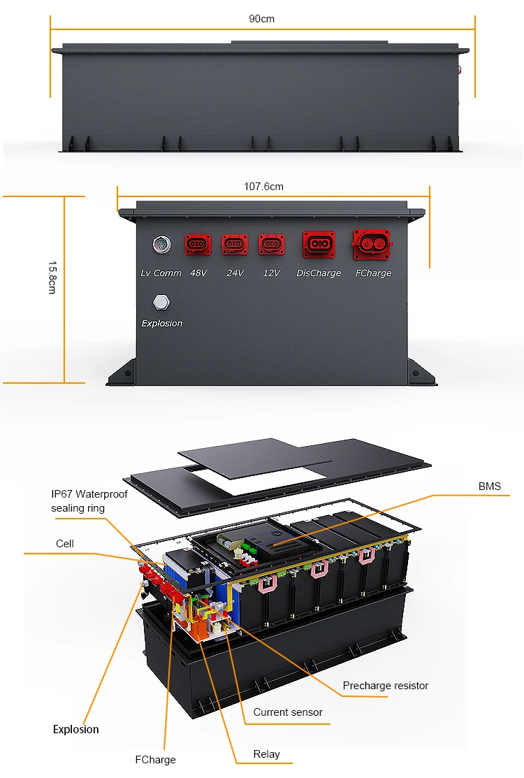 72V 96v 200ahGolf Cart battery 100V 300Ah 400ah Lithium ion for Forklift Truck