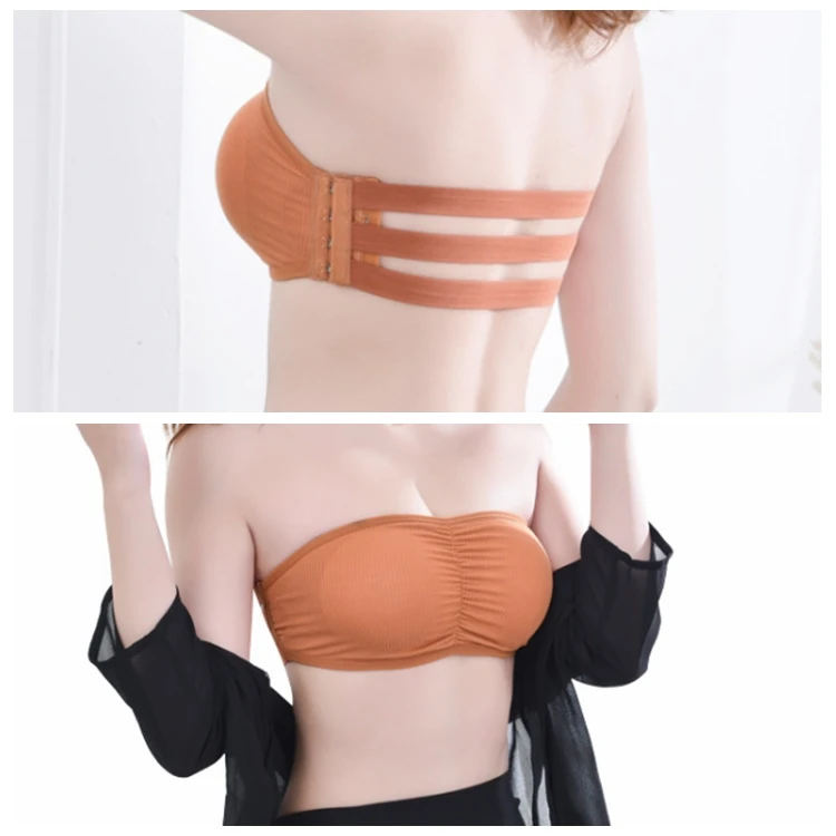 Sports Strapless Padded Bra Seamless Underwear