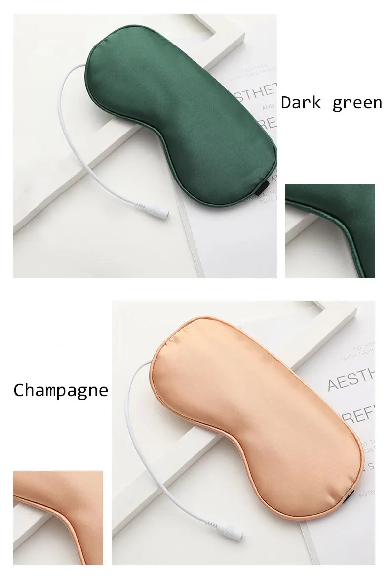 Premium Soft Silk Eye Compress Adjustable Temperature Time Control Usb