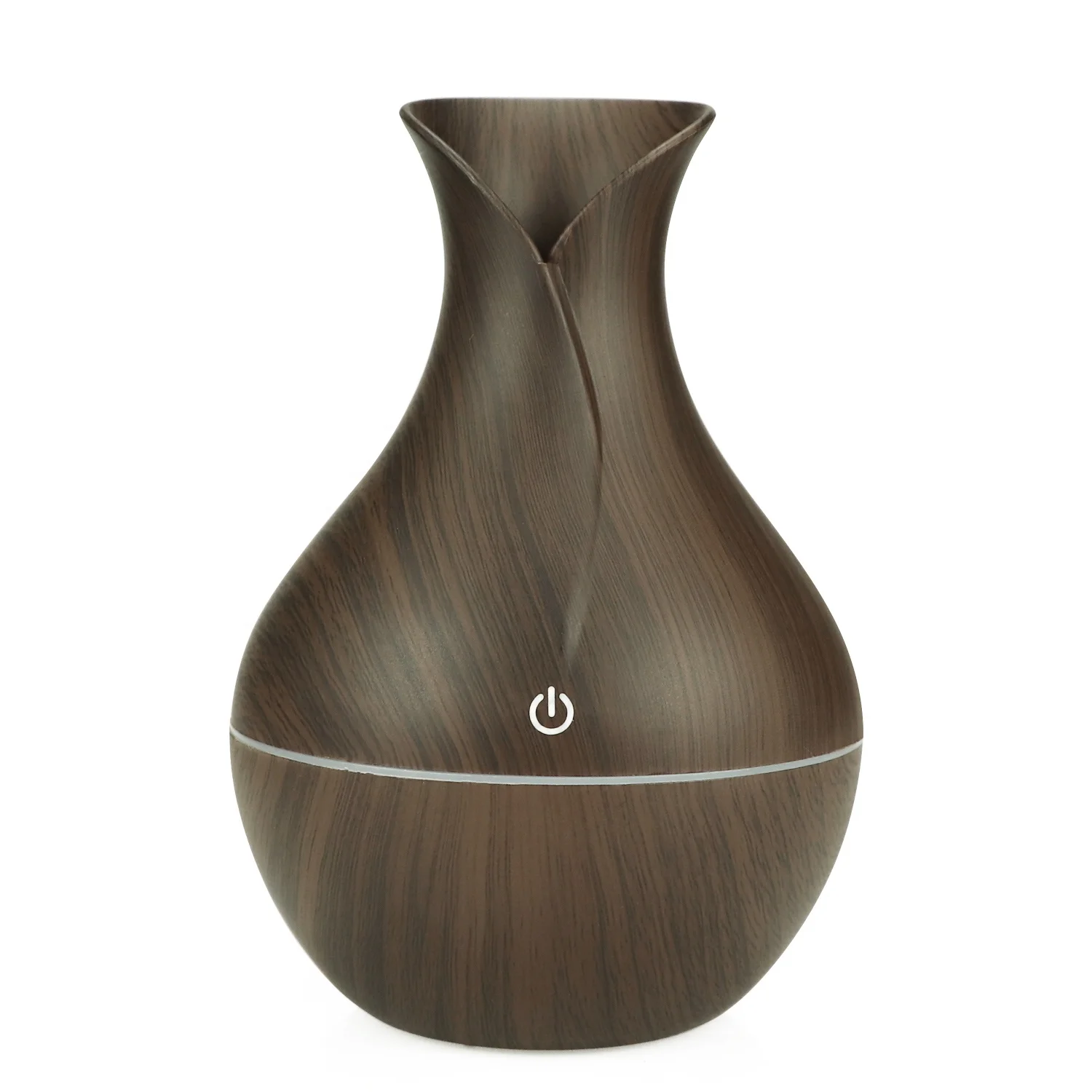 Hot Sale 130ml Mini USB Humidifier Wood Grain Touch Sensor Switch  LED Light Cotton Stick  Essential Oil Aroma  Diffuser