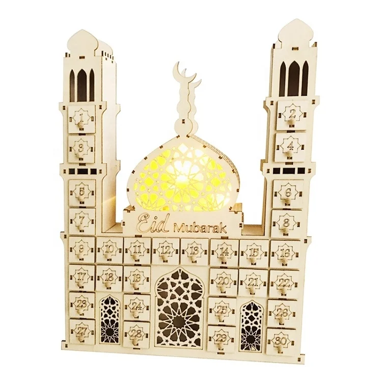 Islamic Wood Crafts Laser Cut Eid Mubarak Drawer Ramadan Advent Calendar - Buy Ramadan Advent Calendar,Handmade Wooden Advent Calendar,Wooden Advent Calendar Product on Alibaba.com