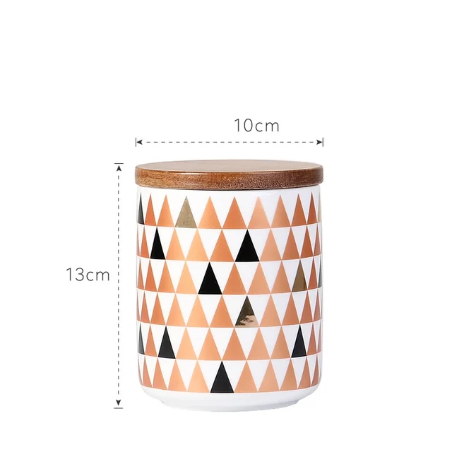 Household Storage Jar  Ceramic Container and Bamboo Lid  Fashion simple style