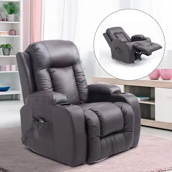 Luxury Single Manual Recliner Chair 360 Swivel with Massage Function