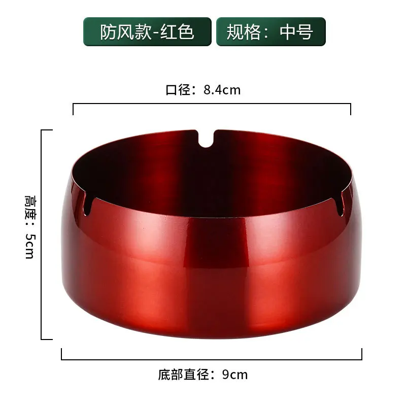 Outdoor Ashtray Stainless Steel Ashtrays for Smokers Indoor Table Decor Home Decorative Ashtrays for Cigarettes Silver Large