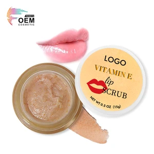 Custom Logo Ingredient Wholesale Oem Natural Moisturizing Private Label Exfoliating Vitamin E Lip Scrub