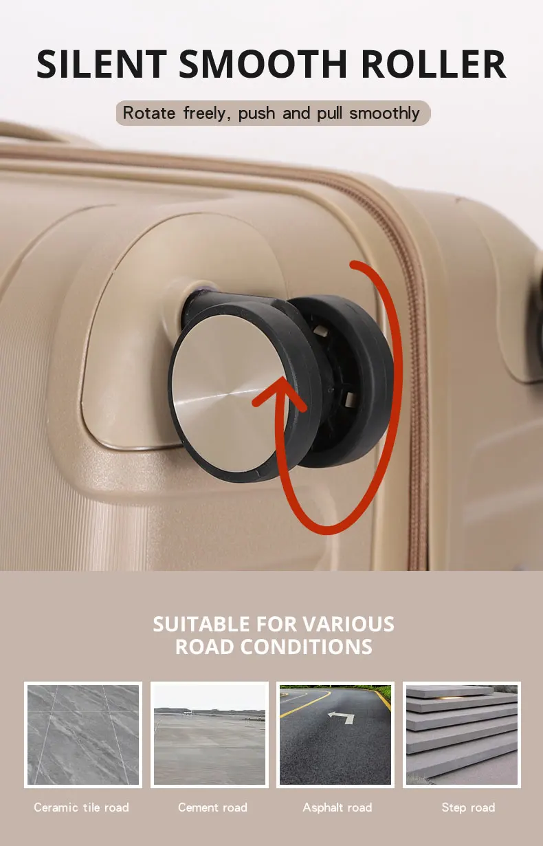 Zestaw bagażu z materiału PP wielobarwny, odporny na wstrząsy 4