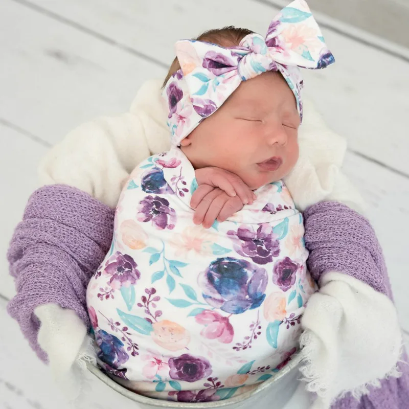 Soft Infant Swaddle Blanket Matching 