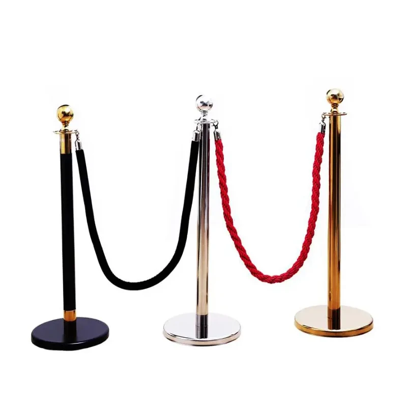 Hotel Steel Crowd Control Traffic Barriers Queue Stanchion Pole Event VIP Barricades Red Carpet Stanchions Rope and Pole