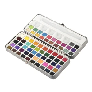 72 Piece Bulk Watercolor Paint Set for Kids Fun and Educational Tool for Home and School on Paper and Canvas