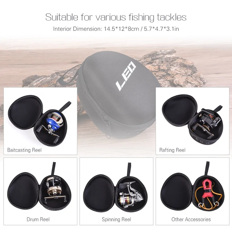 Custodia Protettiva Per Mulinello Da Pesca In EVA – Portatile, Impermeabile E Antiurto, Adatta Per Baitcasting E Spinning, Colore Nero/Argento - 2