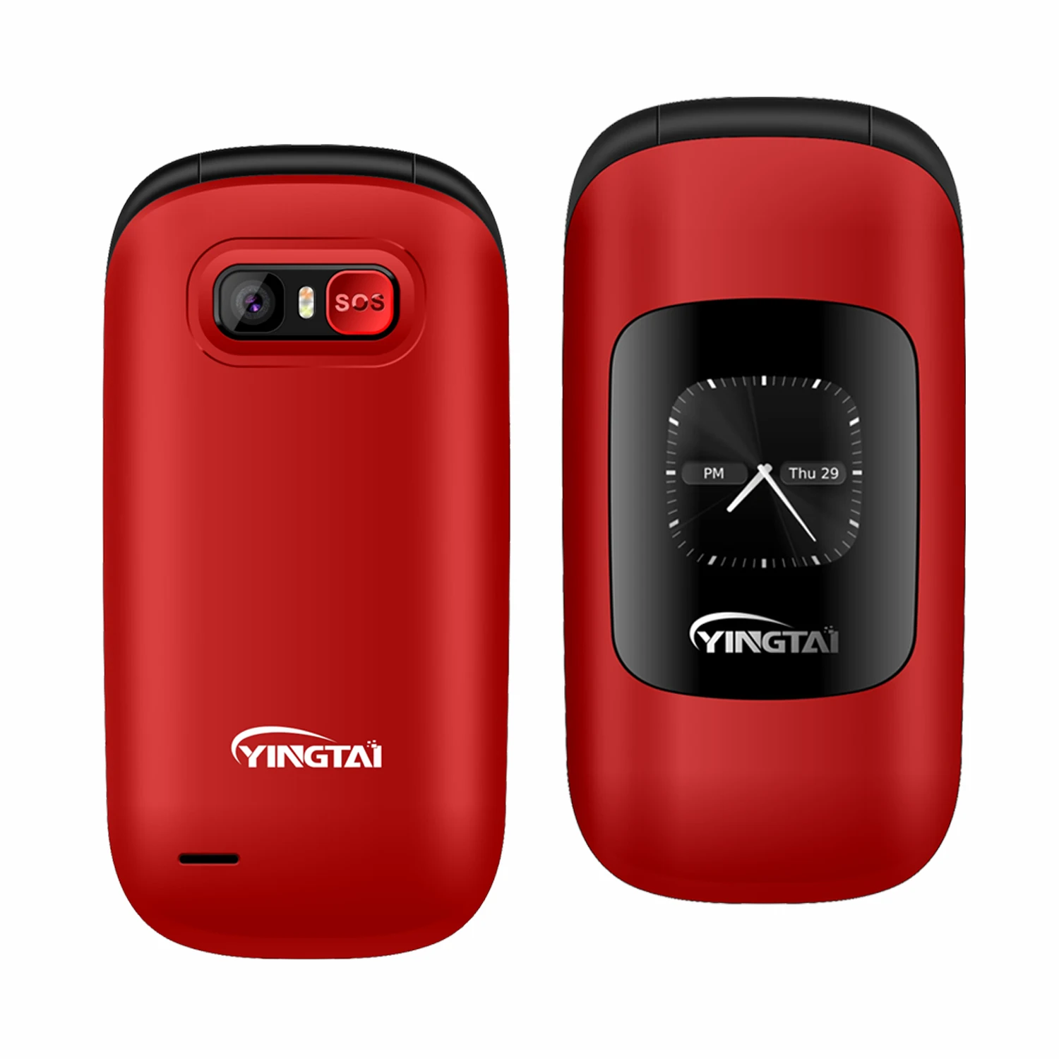 3.2インチタッチスクリーン4Gシニアフリップフォンビッグボタン