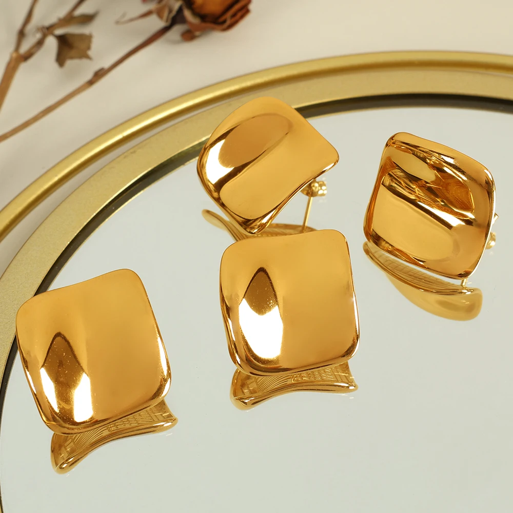 OUDIANYA JEWELRY EH581 Hot Sale Geometric Square Titanium