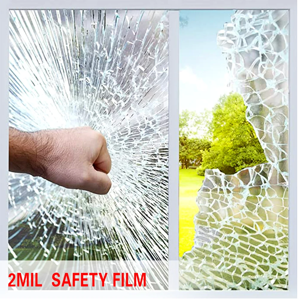 2mi Safety and Security Film Glass Tint  Anti Explosion Anti Blast Glass Building Film