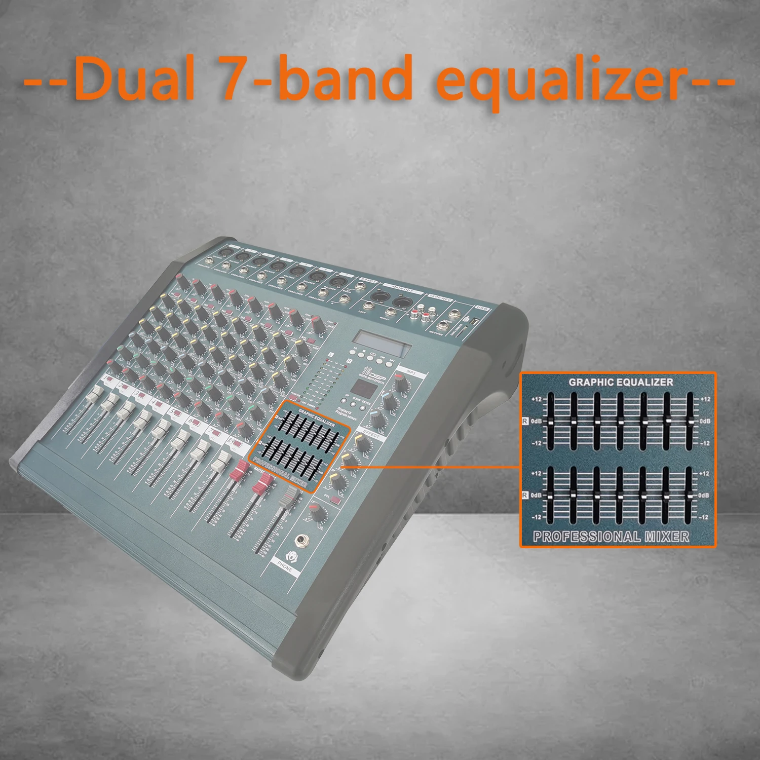 GAX-808 Professional Mixing Console - 8 Channels & 600W