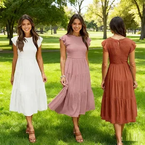 2026 NEW Ladies Fashionable Slim Casual Dresses Sleeveless Midi Length Women's Dresses for Summer, Spring, Fall