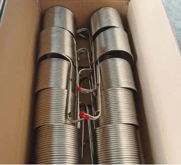 Les bobines d'immersion Style tube échangeur de chaleur bobine hélicoïdale  Échangeur de chaleur - Chine Les serpentins de refroidissement de  l'évaporateur, tube en titane pur