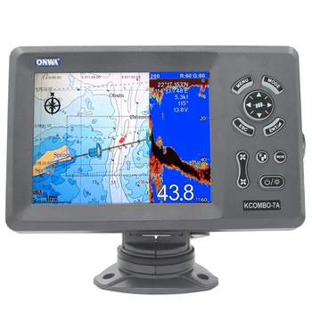KCombo-7A  ONWA 7 inch marine navigator GPS navigation Chart Plotter combo with Fish Finder and built-in AIS Transponder