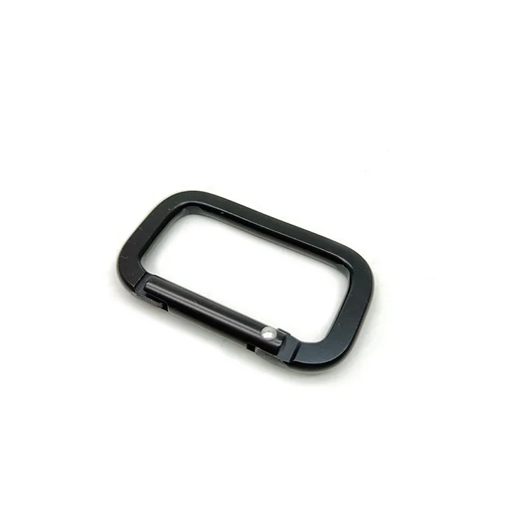 Black Aluminum Alloy Rectangle Shape Carabiner Outdoor Spring Snap Clip Water Bottle Hooks Keychain Quickdraws Carabiner Llat