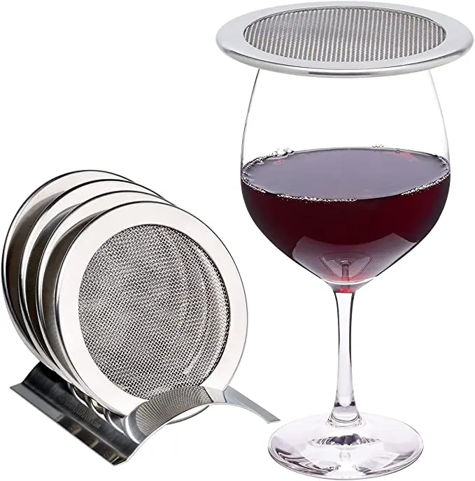 Stainless Steel Drink Covers Wine Glass Cover Mesh Ventilated Discs Keeps  Debris Out Cup Covers Wine Glass Lid for Beverage Cover Outdoors