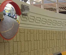 Hot Sale White Orange Clear Convex Road Turn Mirror Essential Roadway Product manufacture