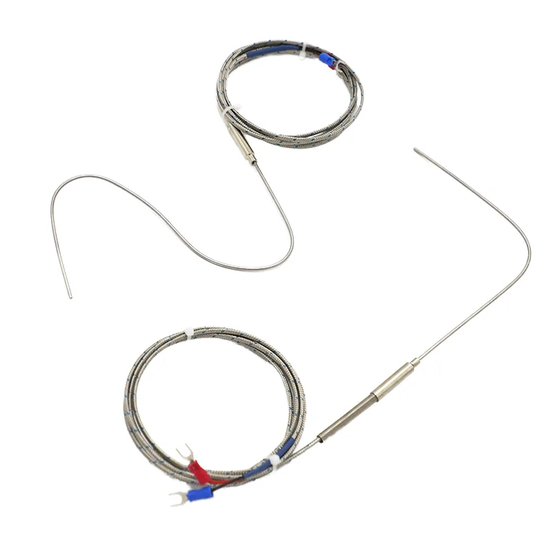 Flexible Mineral Insulated MI Thermocouple Probe K Type PT100 RTD Temperature Sensor 0.25-6mm Diameter High Temp Shielded Cable