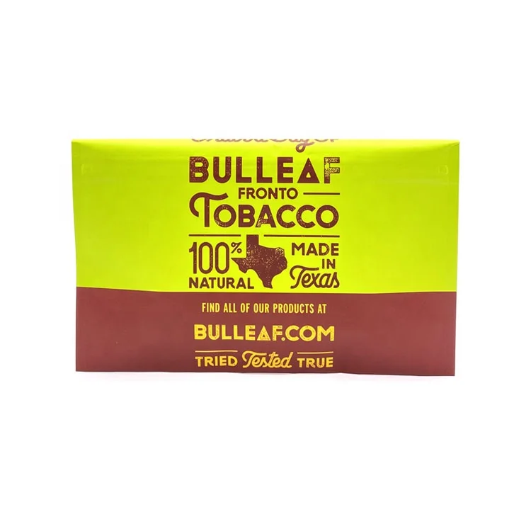 Wholesale Custom Print Hand Rolling Tobacco Leaf Grabba Bag Whole Leaf Package Pouch Fronto Leaf Bag